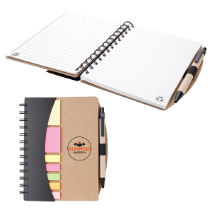 Broome Junior Notebook with Pen, Flags & Sticky Notes